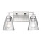 Z-Lite Lyna Vanity, 2-Light, 16 In.W x 6.5 In.L x 9 In.H, Brushed Nickel/Clear 823-2V-BN - alternate 1